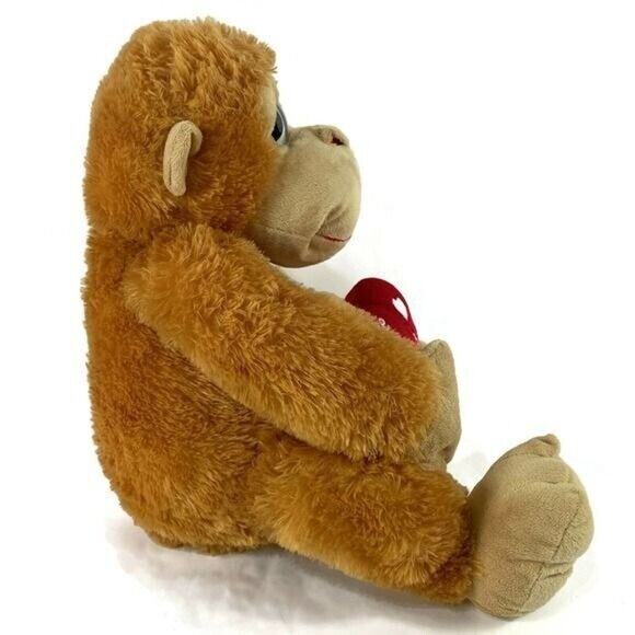 Ape Over You Monkey Plush With 2 Dimensional Sad Eyes Brown 18"  Tall - Picture 3 of 6